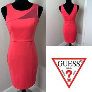 GUESS Coral mesh cutout sheath dress
